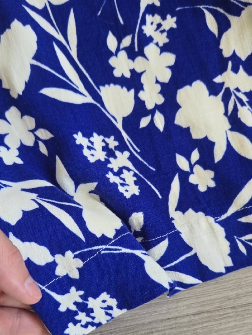 Sugarlips Royal Blue & White Floral Jumpsuit - Picture 5 of 6